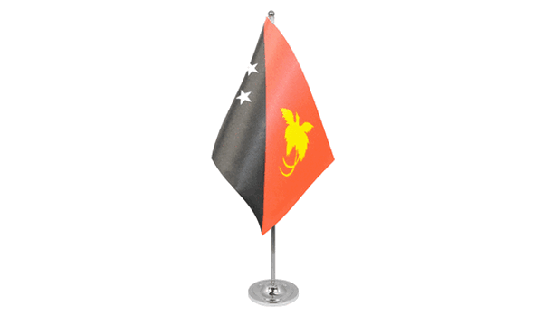 Papua New Guinea Satin Table Flag
